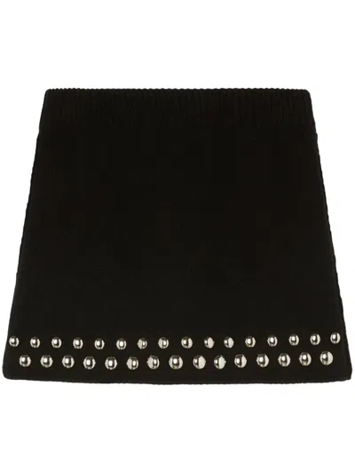 Alanui Studded Mini Skirt Love And Studs In Black
