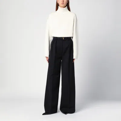 Bottega Veneta Off White Highneck Sweater In White