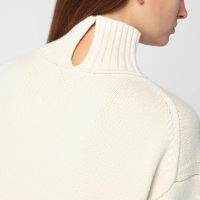Bottega Veneta Off White Highneck Sweater In White
