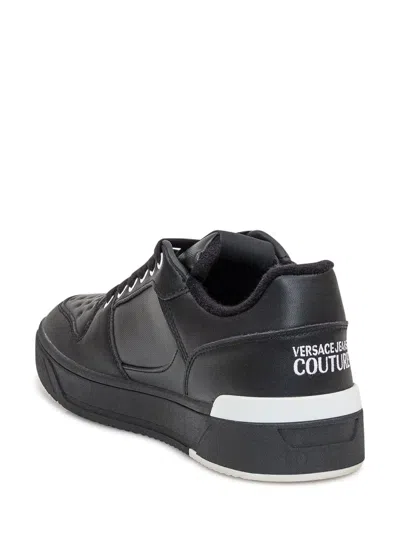 Shop Versace Jeans Couture Starlight V-emblem Sneaker In Black