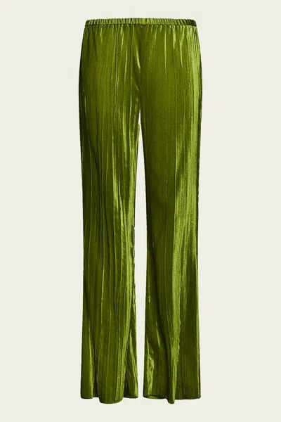 Forte Forte Elasticated-waist Flared Velvet Trousers