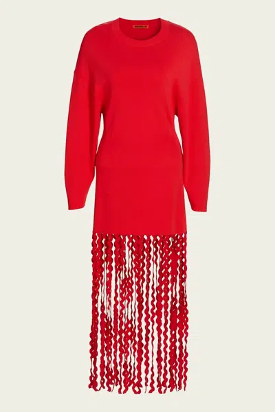 Simon Miller Wallis Knit Fringe Dress