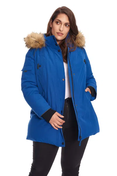 Alpine North Glacier Plus Women's Vegan Down (recycled) Parka (plus Size) In Blue