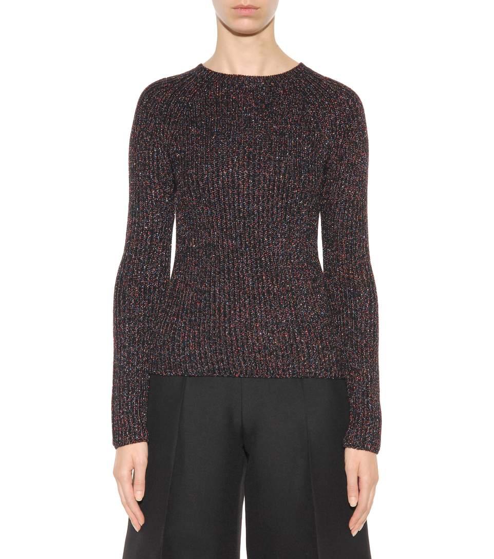 Valentino Wool-blend Knitted Sweater In Black | ModeSens