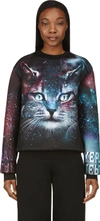 JUUN.J SSENSE Exclusive Black & Purple Cosmic Cat Sweatshirt