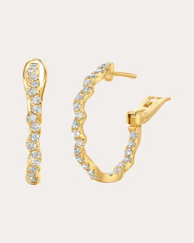 Graziela Gems Women's Diamond Rio Inside-outside Hoop Earrings In Gold