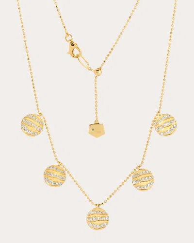GRAZIELA GEMS WOMEN'S DIAMOND ALMA DOS RIOS FIVE-CHARM STATION NECKLACE 