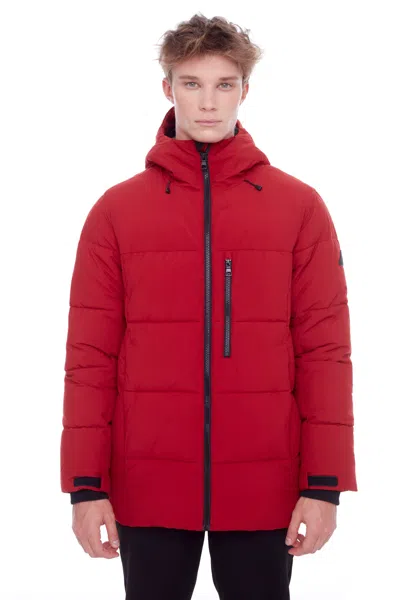 Alpine North Banff Men's Vegan Down (recycled) Mid-weight Quilted Puffer Jacket In Red