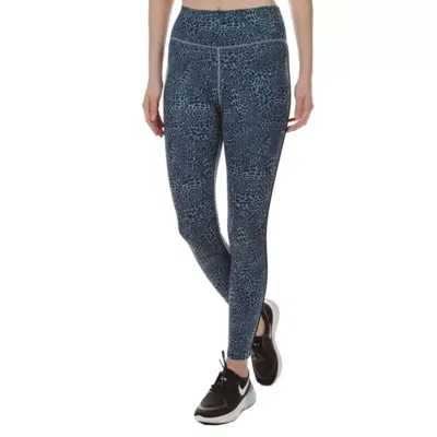 Nike One Leopard Tight Fit Cerulean Blue Ck3072-424 Women's In Blue