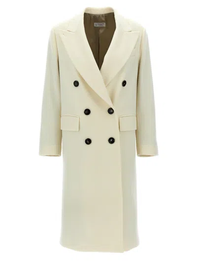 Alberto Biani Double-breasted Coat In White