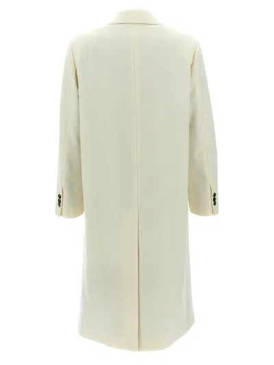 Alberto Biani Double-breasted Coat In White