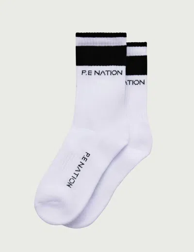 P.e Nation Homage Sock In White