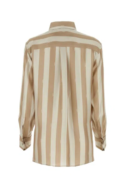 Shop Fendi Long Sleeves In Beige