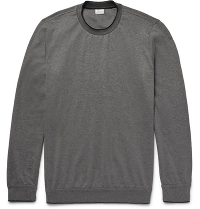 Brioni Silk-tipped Stretch-cotton Sweatshirt