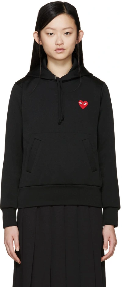 Shop Comme Des Garçons Play Black Heart Patch Hoodie