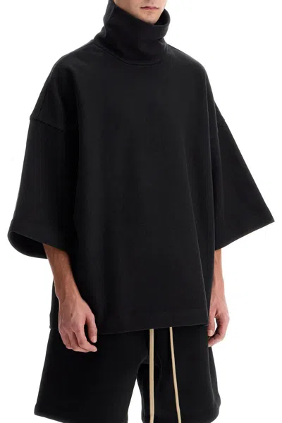 Shop Fear Of God "oversized High-neck T In Black