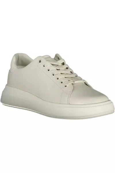 Calvin Klein Elegant Beige Trainer With Logo Detail In Beige