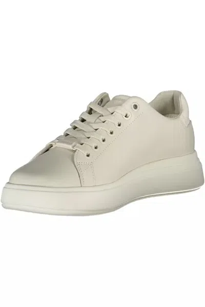 Calvin Klein Elegant Beige Trainer With Logo Detail In Beige