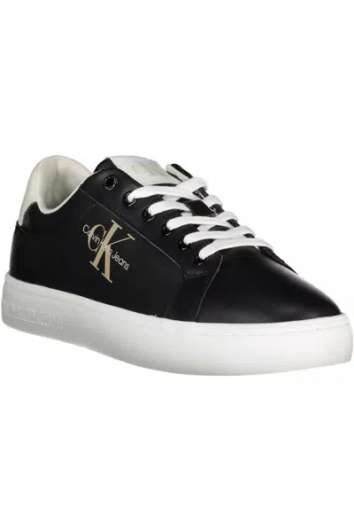 Calvin Klein Black Polyester Men Sneaker In Black