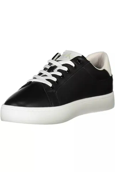 Calvin Klein Black Polyester Men Sneaker In Black