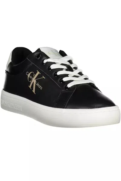 Calvin Klein Black Polyester Women Sneaker In Black