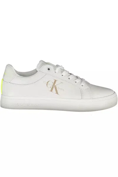 Calvin Klein Sleek White Sneakers With Eco-friendly Twist In White