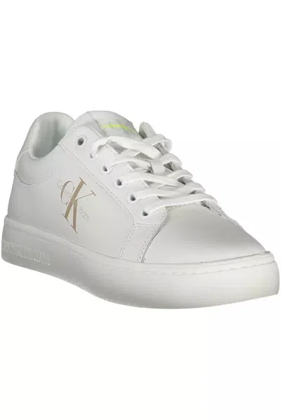 Calvin Klein Sleek White Sneakers With Eco-friendly Twist In White