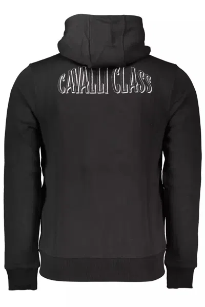 Cavalli Class Black Cotton Sweater In Black