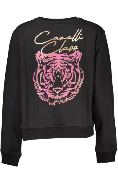 Cavalli Class Black Cotton Women Sweater In Black