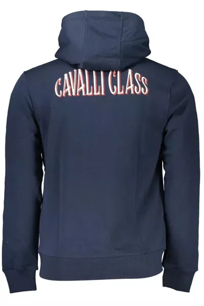 Cavalli Class Blue Cotton Men Sweater In Blue