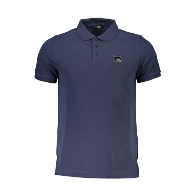 Cavalli Class Blue Cotton Men Polo Shirt In Blue