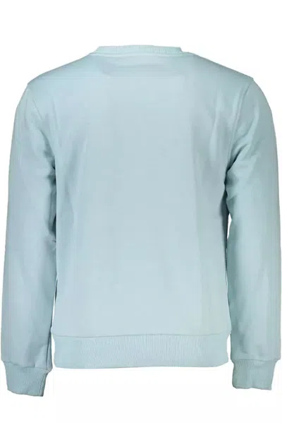 Cavalli Class Light Blue Cotton Men Sweater In Light Blue