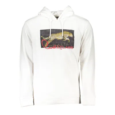 Cavalli Class White Cotton Men Sweater In White