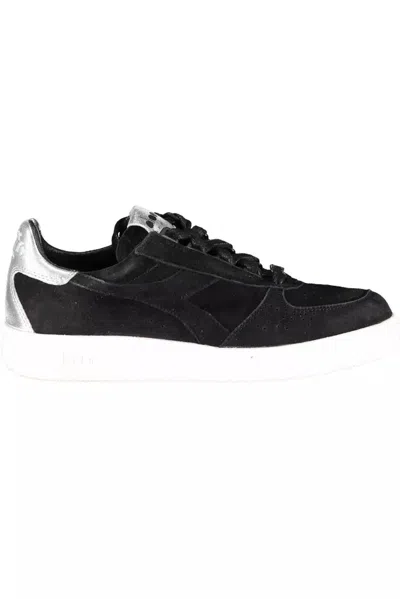Diadora Black Fabric Sneaker In Black
