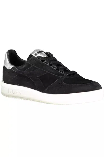 Diadora Black Fabric Sneaker In Black