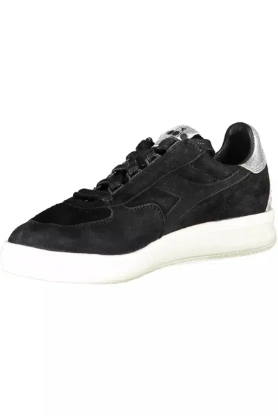 Diadora Black Fabric Sneaker In Black