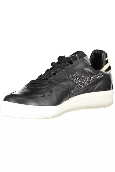 Diadora Black Fabric Sneaker In Black