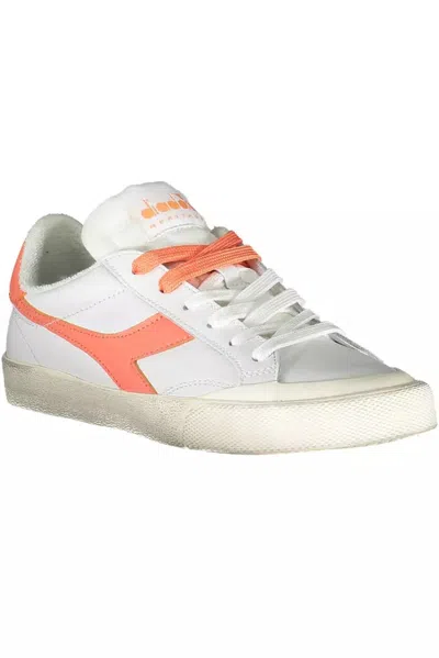 Diadora White Fabric Sneaker In White