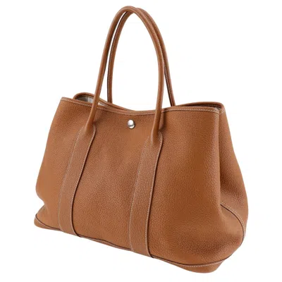 Pre-owned Hermes Hermès Garden Party Brown Leather Tote Bag ()
