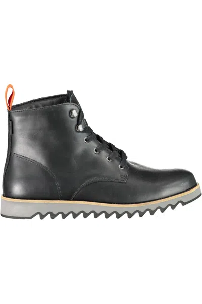 Levi's Elevated Ankle Boots With Contrasting Men's Sole In Black