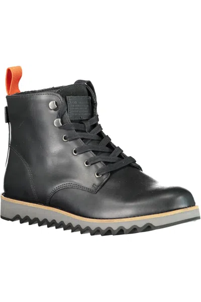 Levi's Elevated Ankle Boots With Contrasting Men's Sole In Black