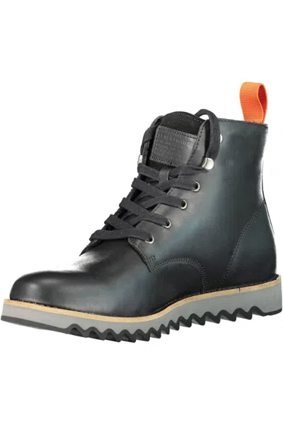 Levi's Elevated Ankle Boots With Contrasting Men's Sole In Black
