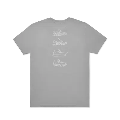 Allbirds Unisex Organic Cotton Graphic Tee In Medium Grey/light Grey - Shoes