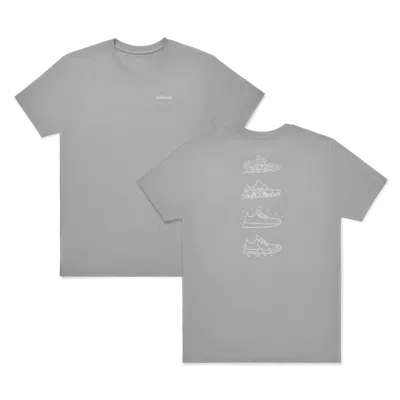 Allbirds Unisex Organic Cotton Graphic Tee In Medium Grey/light Grey - Shoes