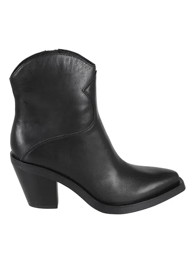 Ash Contemporary Short Leather Ankle Boots