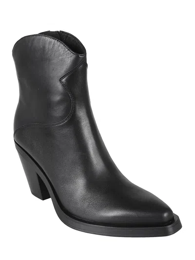 Ash Contemporary Short Leather Ankle Boots