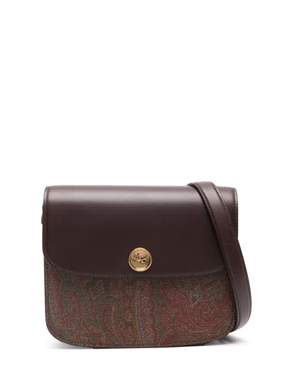 Etro Multicolor Canvas And Leather Large Essential Crossbody Bag
