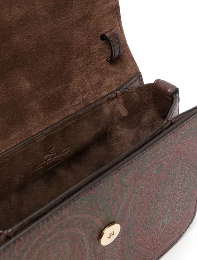 Etro Multicolor Canvas And Leather Large Essential Crossbody Bag