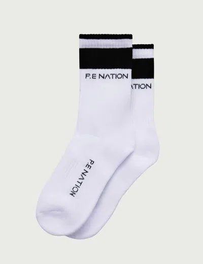 P.e Nation Homage Sock In White