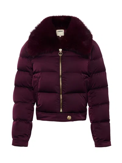 L'agence Bretton Puffer Jacket In Wine In Wine